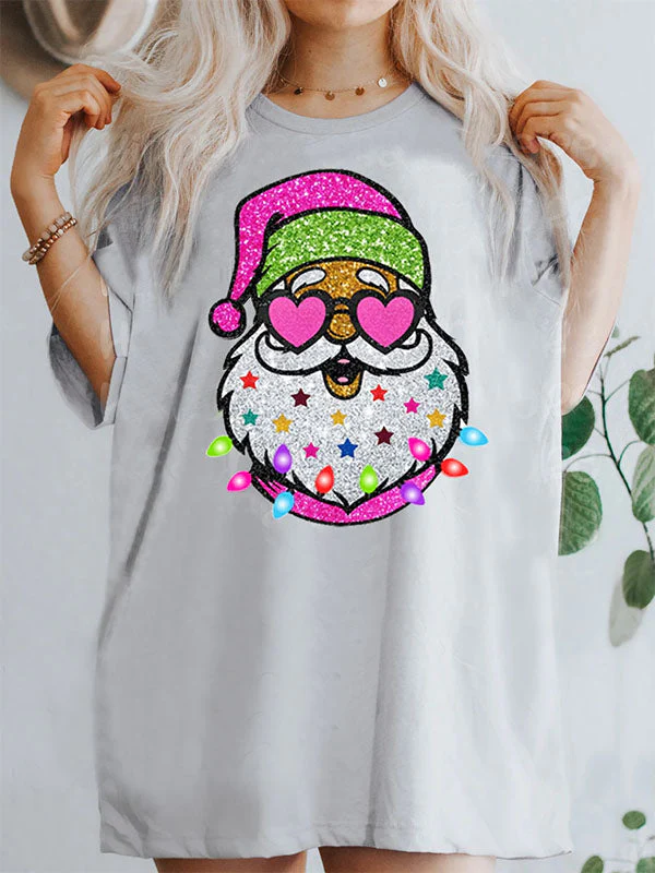 Santa with Sunglasses Trendy T-shirt