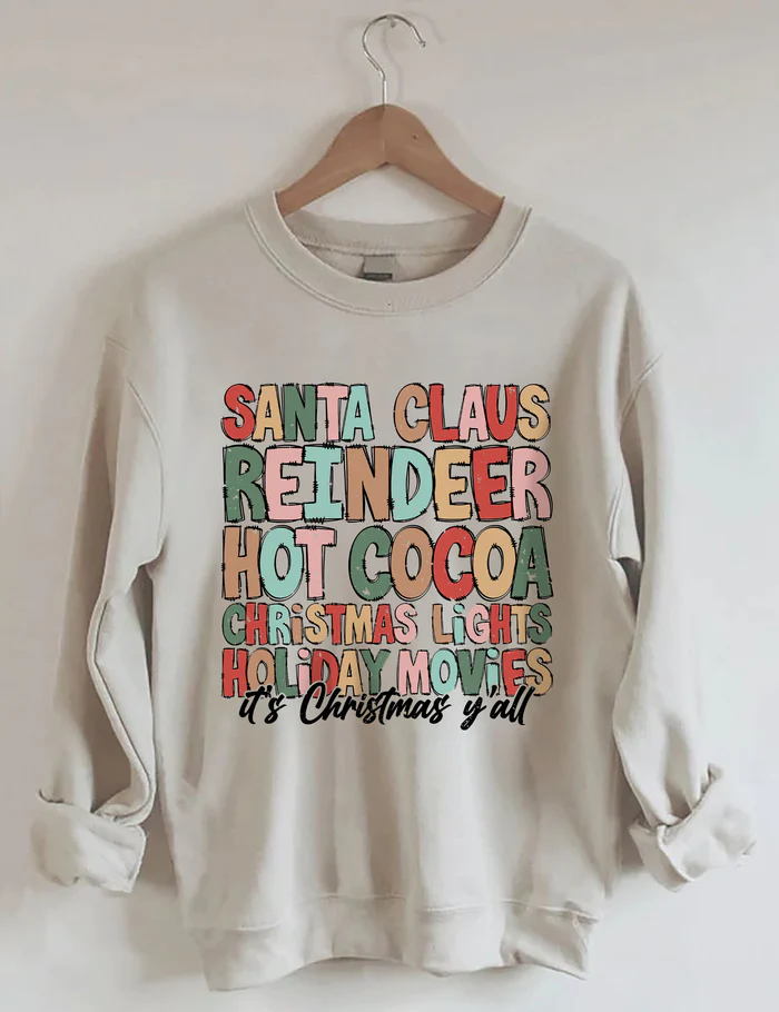 Santa Claus Reindeer Hot Cocoa Sweatshirt