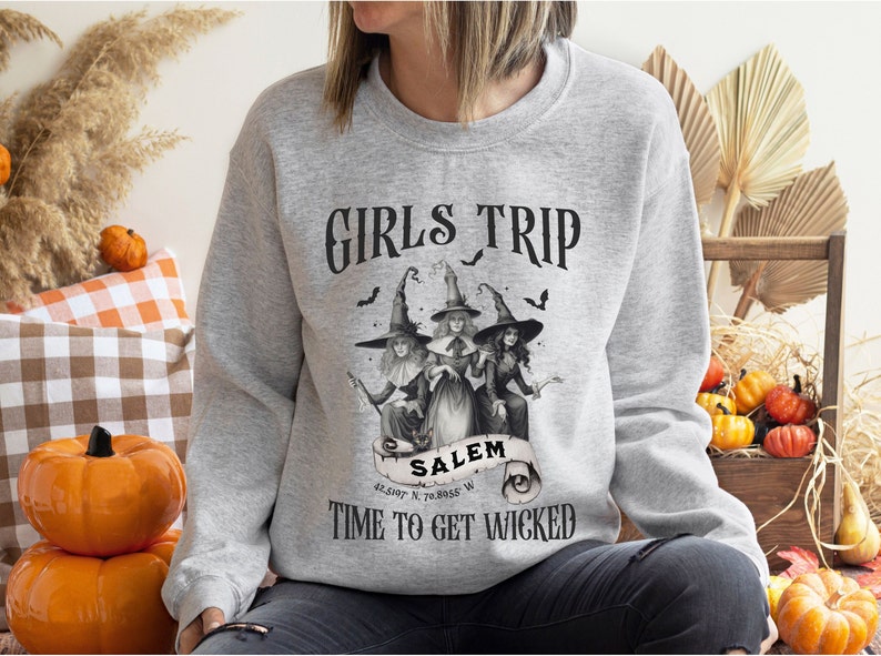Girls Trip Salem Halloween Witch Sweatshirt