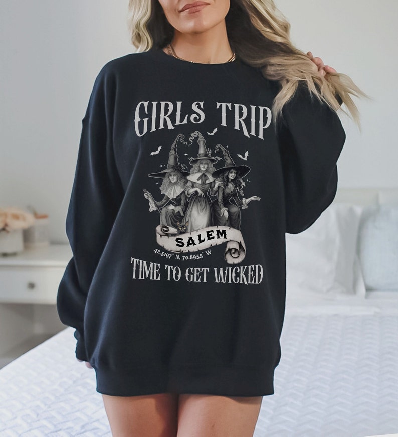 Girls Trip Salem Halloween Witch Sweatshirt